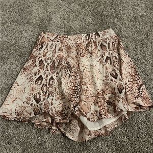Snakeskin skort (looks like a skirt) size S